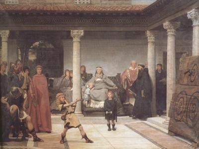 Alma-Tadema, Sir Lawrence The Education of the Children of Clovis (mk23) china oil painting image